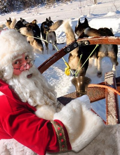Kerstman met huskies - Kerstman te huur - december-entertainment.nl